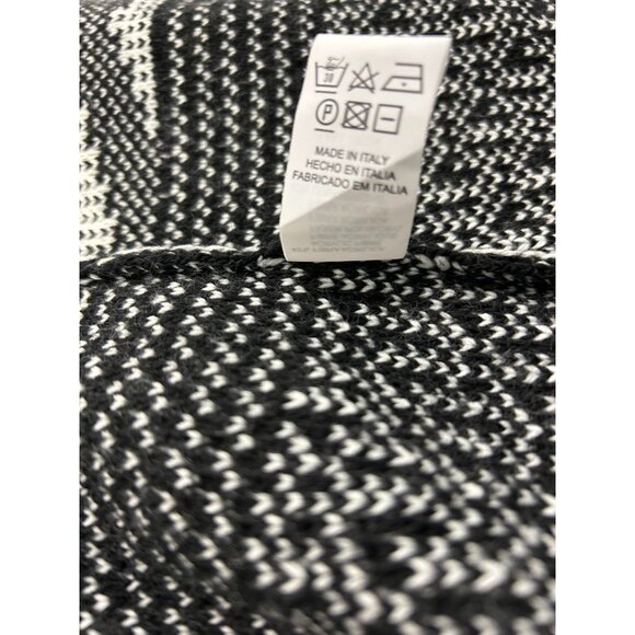 Skovhuus Womens Black Knit Cardigan Medium Wool Blend Long Sleeve Open Front - Picture 9 of 10